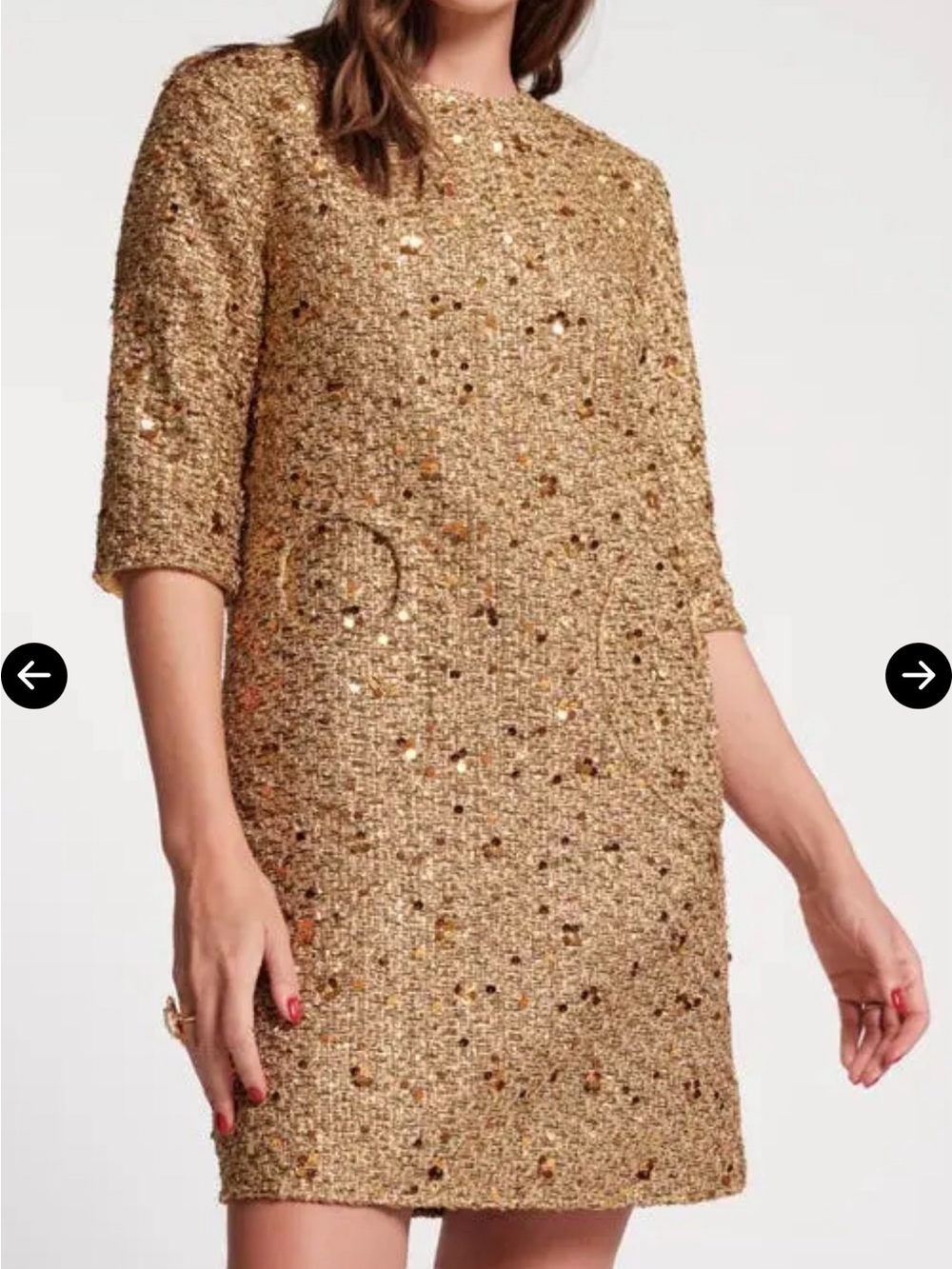 France’s Valentine Sequin Mod midi Dress - Picture 2 of 9